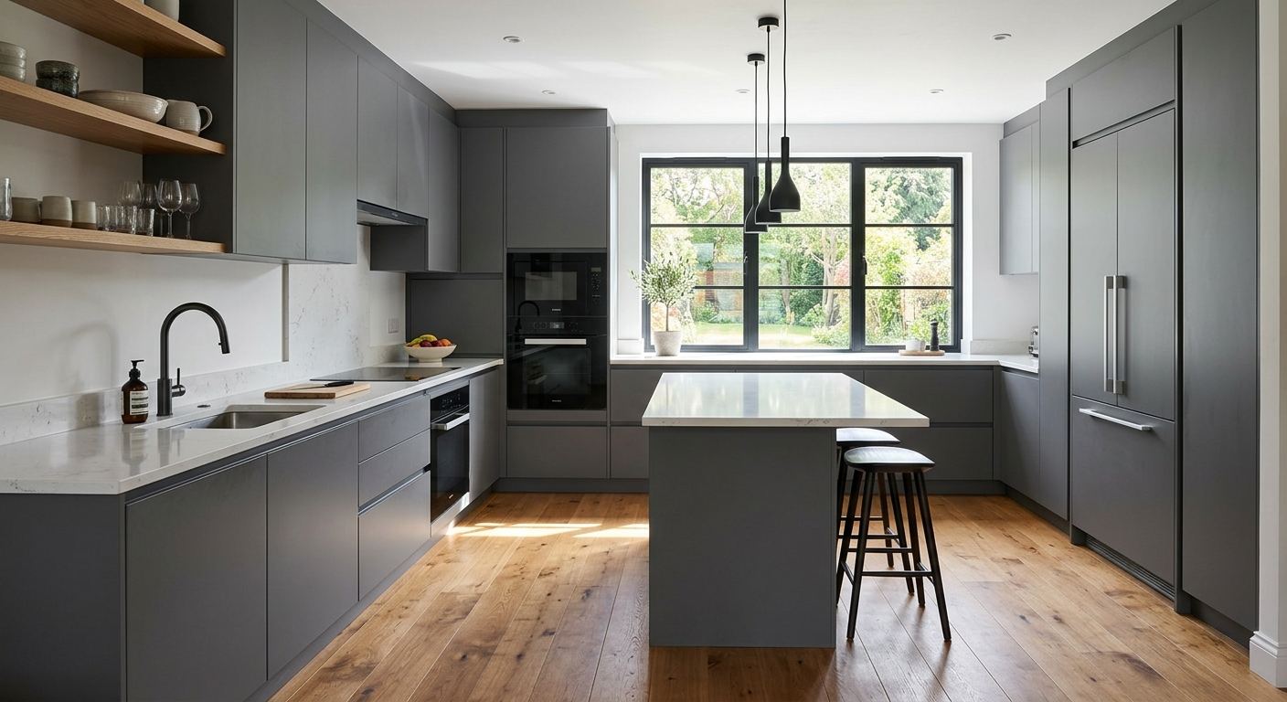 Kitchen remodel in Renfrew — new cabinets and countertops