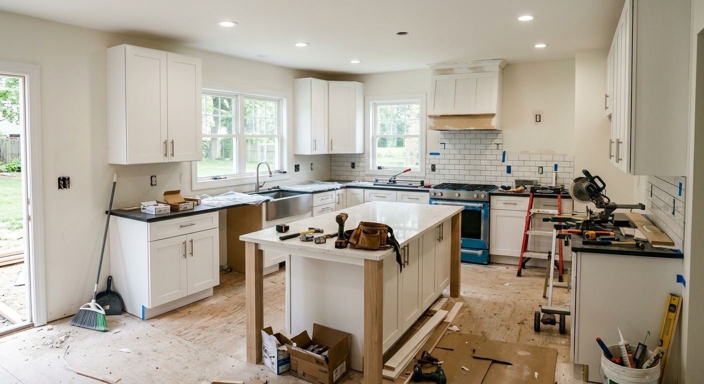 Modern kitchen renovation in Bendale, Ontario